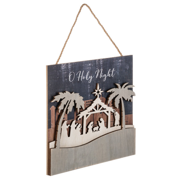 Ganz O Holy Night Laser Cut Nativity Wall Plaque EX20887 Good's Store