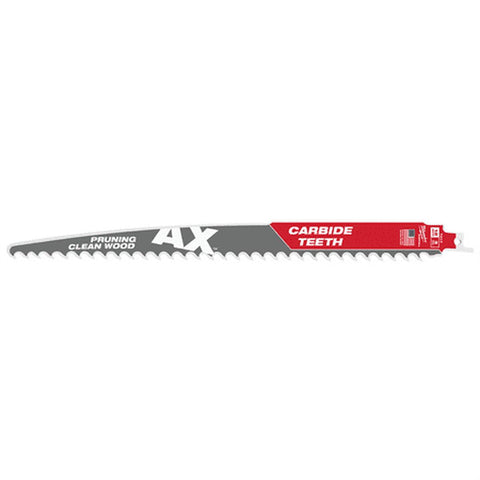 12  3 Tpi The Ax With Carbide Teeth For Pruning & Clean Wood Sawzall Blade 1Pk