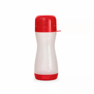 Clear Plastic Red Mini Batter Bottle RBB500GBRR16