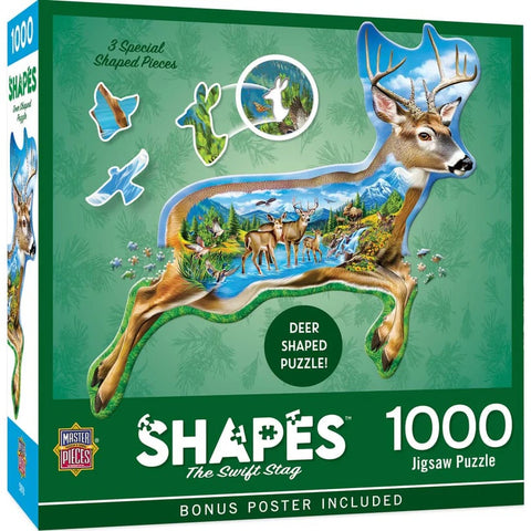 Shapes - The Swift Stag 1000 Piece Shaped Jigsaw Puzzle 72657
