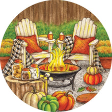 Fall and Winter Accent Magnets fall fire pit