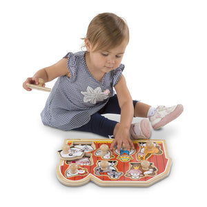 Girl playing with puzzle