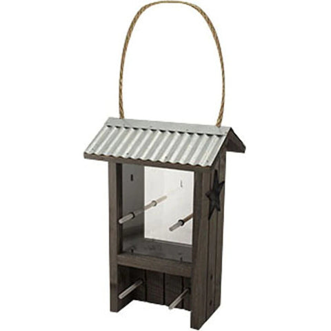 Rustic finch bird feeder