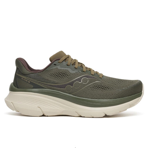 Saucony men's Guide 19 running shoe in fatigue/field