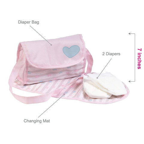 Classic Pastel Pink Doll Diaper Bag 22123
