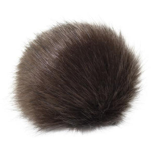 Brown Faux Fur Pom Pom with Loop FFPALL-09