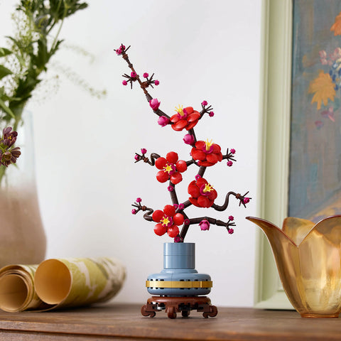 finished, LEGO Icons Plum Blossom Flower Decor Display Set 10369