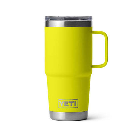 Firefly Yellow Yeti Rambler 20 oz Travel Mug with Handle