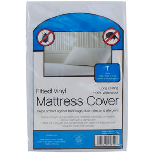 Fitted vinyl mattress protector