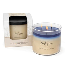 Fresh Linen Color-Changing 3-Wick Scented Candle