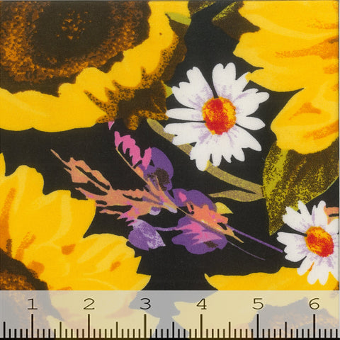 Double Brushed Large Floral Print Fabric 13015