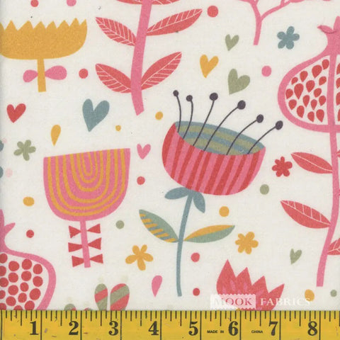 floral, Printed Fleece Fabric