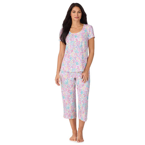 floral, Women's Short-Sleeve 2-Piece Pajama Set CD90031