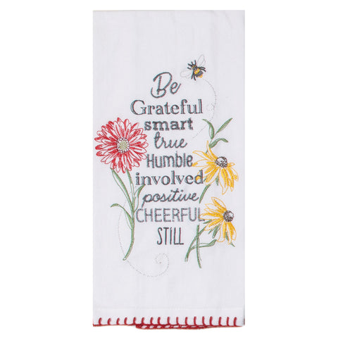 Floral flour sack kitchen towel