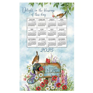 2025 Floral Mailboxes Calendar Towels