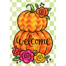 Fall & Winter Garden Flags floral pumpkins