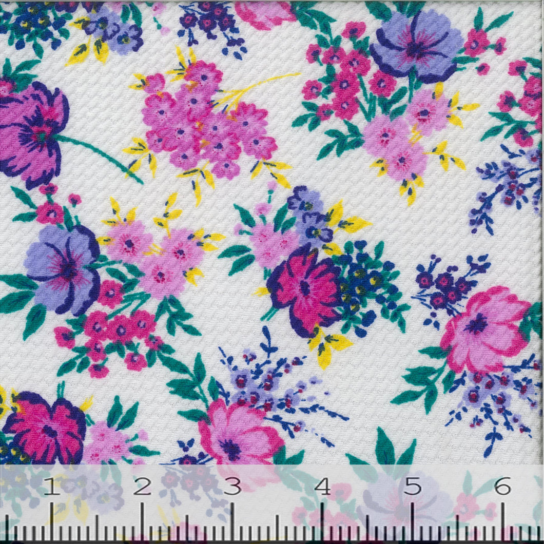 Bullet Knit Floral Print Fabric 