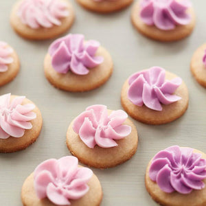 Cookies with violet frosting