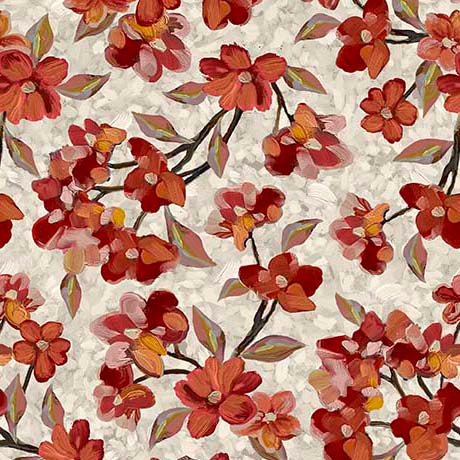 flowering branch, Joyful Garden Collection Cotton Fabric 3186