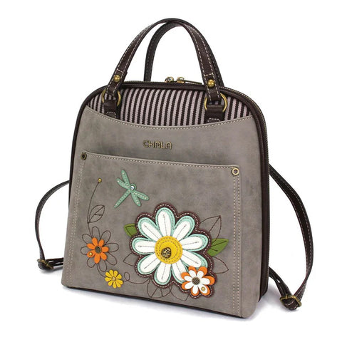 flowers, Convertible Backpack Purse 870
