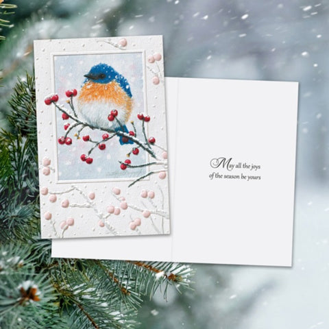 Pumpernickel Press Flurried Christmas card & envelope