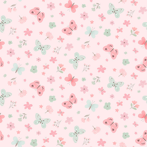 fluttering petal parade, Sweet Woodland Collection Cotton Fabric 251