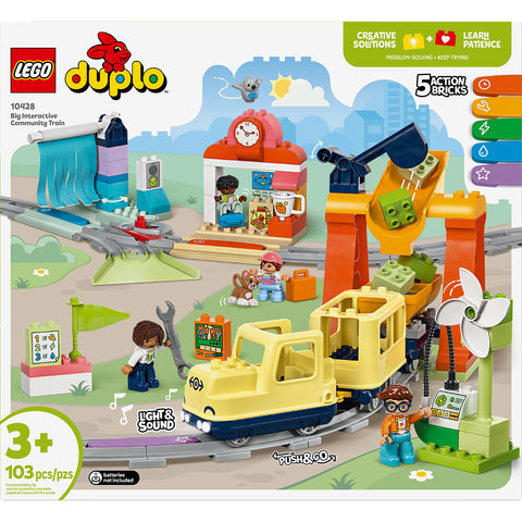 front, LEGO Duplo Town Big Interactive Community Train Set 10428