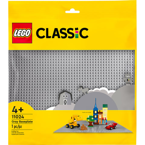 front, LEGO Classic Gray Baseplate 11024