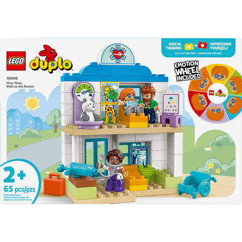 front, LEGO Duplo Town First Time Visit with the Doctor Office Building Toy Playset 10449
