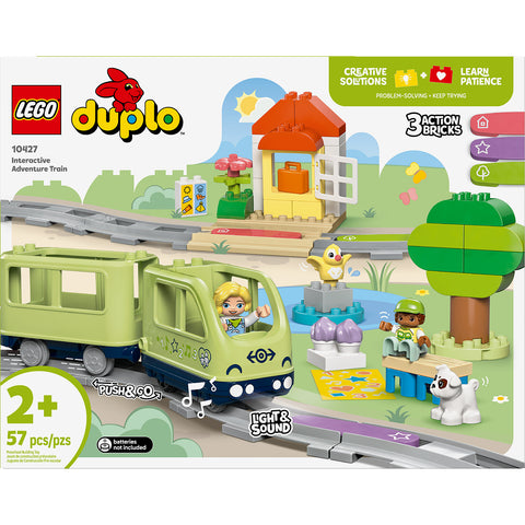 front, LEGO Duplo Town Interactive Adventure Train Set Building Toy 10427
