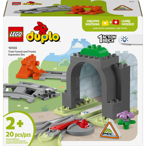 front, LEGO Duplo Town Train Tunnel and Tracks Expansion Set 10425
