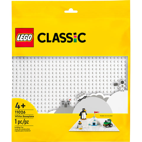 front, LEGO Classic White Baseplate 11026