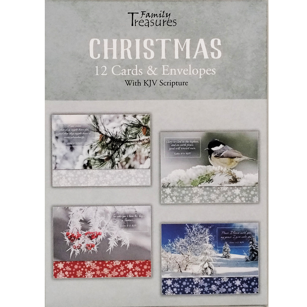 Woods in Winter Seals- Christmas Envelope Sticker Seals, Set of 72