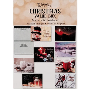 24-Count Christmas Value Boxed Cards FT22626