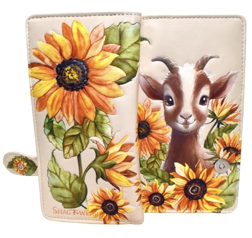Shagwear Women's Vegan Leather Wallet with Zippered Coin Pocket