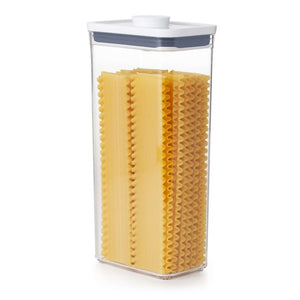 123 Oz Food Storage Container Clear With Beige Lid 6.5 Tall