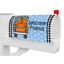 Fall and Winter Mailbox Makeovers gingham truck