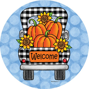 Fall and Winter Suncatchers gingham truck