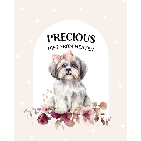 girl, Precious Gift From Heaven 40x50 Inch Fleece Crib Throw CC1
