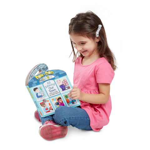 Girl looking at book