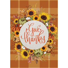 Fall & Winter Garden Flags give thanks