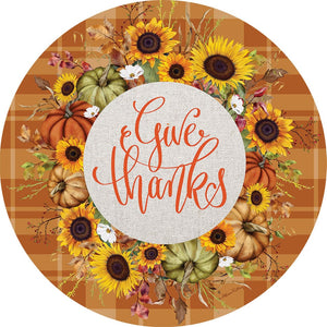 Fall and Winter Accent Magnets give thanks wreath