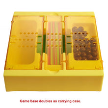 Game base doubles as carrying case.