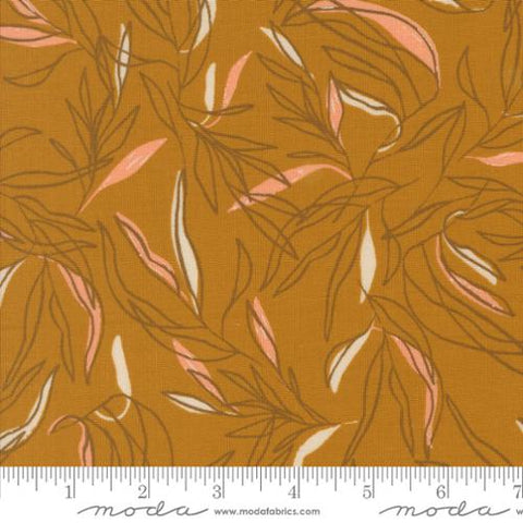 gold, Forage Found and Hand Me Down Collection Leaf Blenders Cotton Fabric 45632