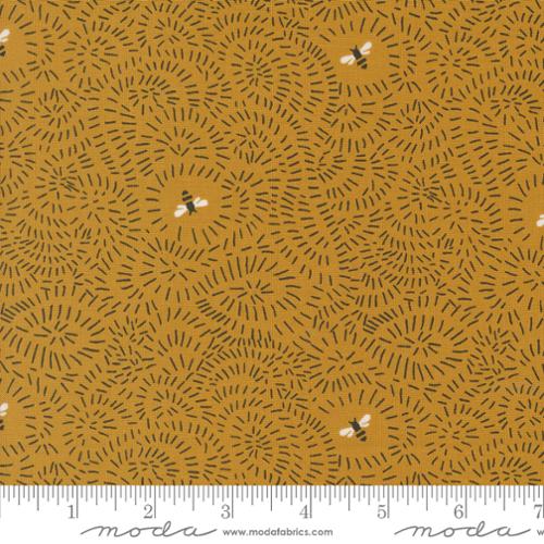 gold, Bee Garden Collection Twists and Turns Cotton Fabric 48415