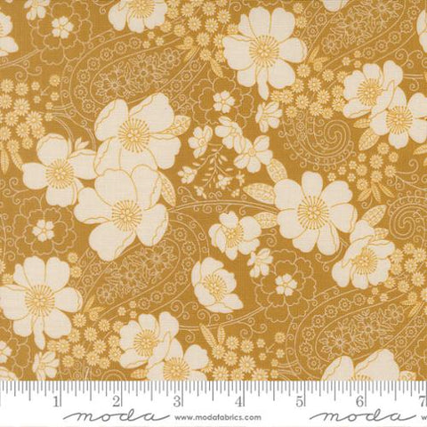 gold, Chelsea Garden Collection Garden Party Cotton Fabric 33852