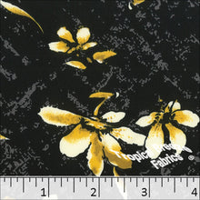 Koshibo Large Floral Print Polyester Fabric 048428 gold