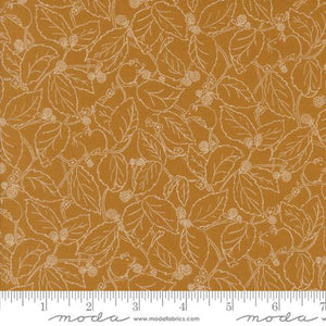 gold, Rainier Collection Blackberry Bramble Cotton Fabric 38145
