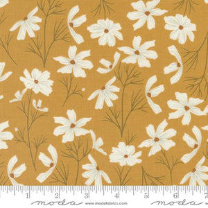 Gold, Sea Glass Summer Collection Cosmo Florals Cotton Fabric 43180