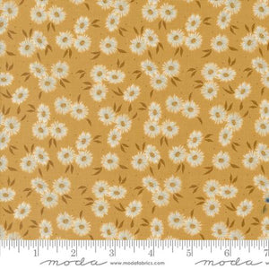 Gold, Sea Glass Summer Collection Small Floral Cotton Fabric 43181